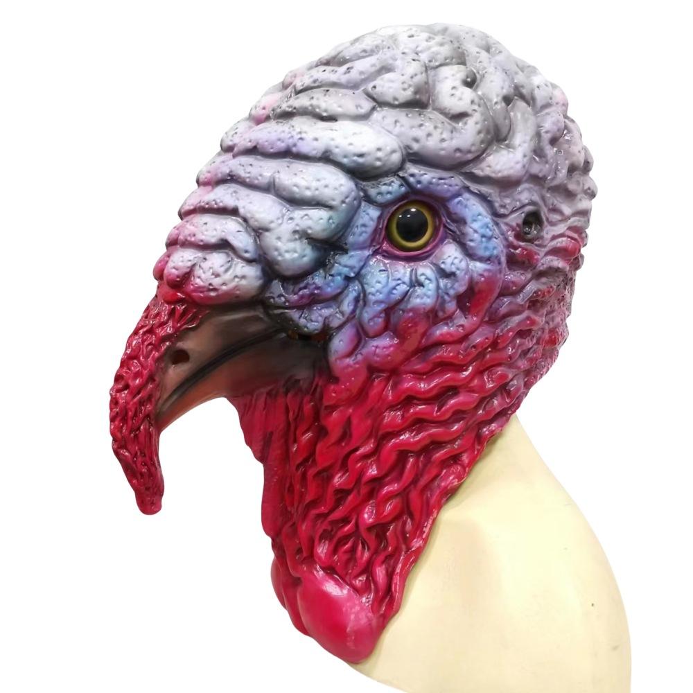 Easter animal mask, new turkey mask, Halloween party costume headgear, Thanksgiving latex turkey mask