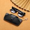 Women For Men Eyewear Holder Eyeglasses Protective Box Leather  Glasses Case Hanging Sunglasses Bag