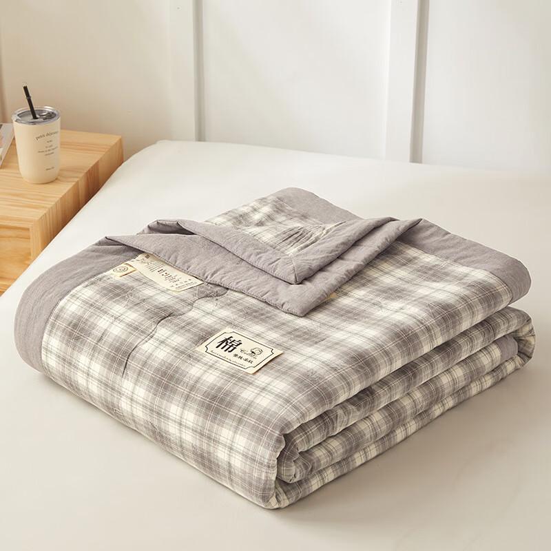 Стеганое одеяло LISM из стираного хлопка в стиле Muji