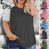 Женская футболка с круглым вырезом и коротким рукавом реглан футболка больших размеров свободного кроя базовые топы летняя повседневная одежда