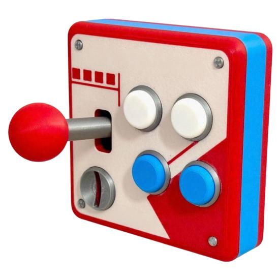 Retro Joystick Switch Cover Arcade Game Controller Light Cover, 1-Gang/2-Gang Wall Plate with XYAB Unique Buttons, Gaming Decor for Room Bedroom, Gift