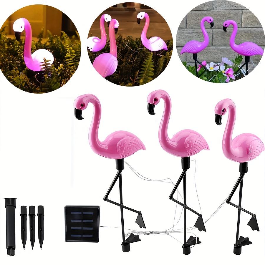 Flamingo Solar Lights, Outdoor Flamingo Patio Decoration, Flamingo Stake Lights Solar Powered, Decorative Lawn Decorative Garden Stakes Patio Pon