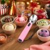 Yogurt Scooper Rechargeable Heated Ice Cream Scoop, Electric with 3-Level Heat, Hard Scooping Tool LED Display, 2000mAh Battery for Cream, Gelato,