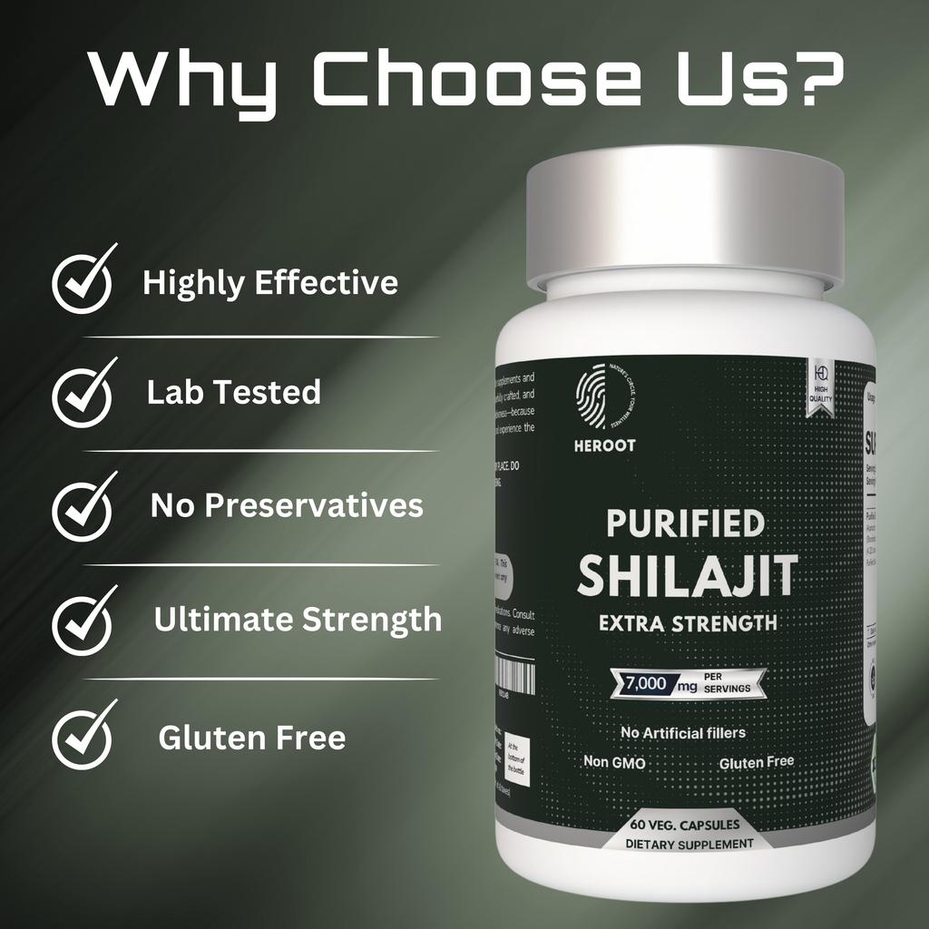 Heroot Капсулы экстракта мумиё 2,5% – Растительная пищевая добавка