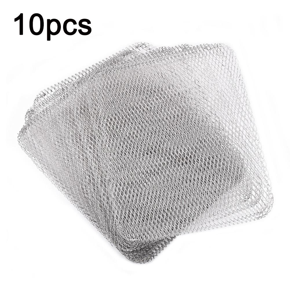 10PCS Aluminum Non-stick Outdoor Barbecue Net Disposable Grill Net BBQ Baking Mat Oven Mat High Temperature Resistance Grill Net