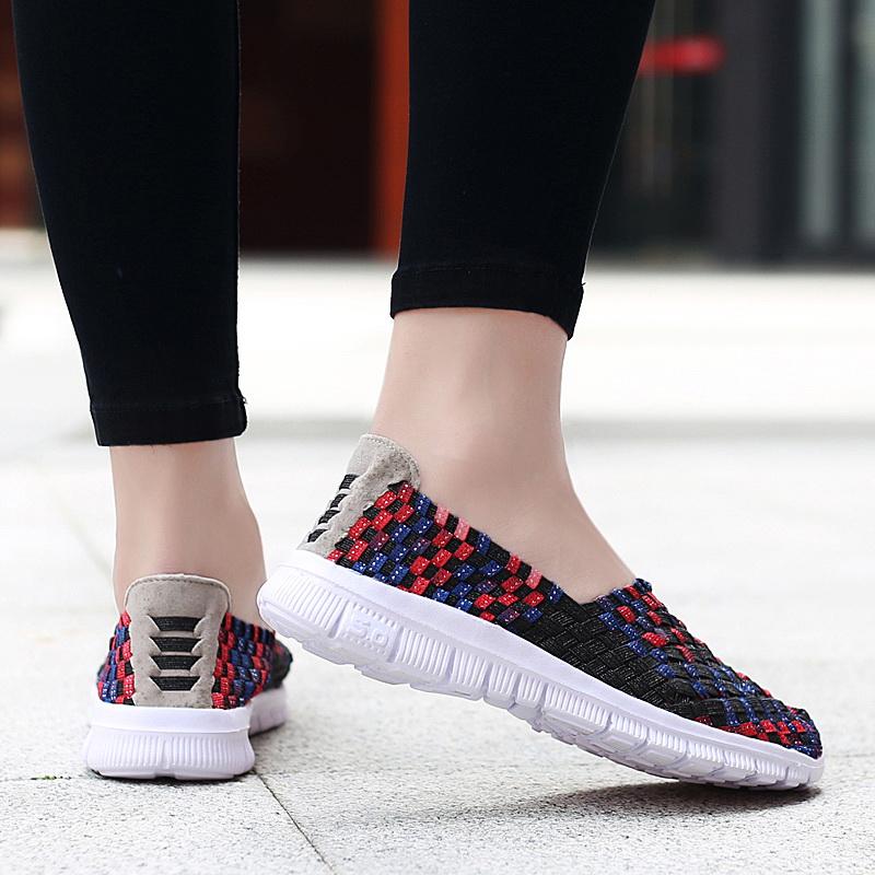 Summer Women Sneakers Comfort Casual Nurse Plus Size Flats Loafers Soft Beach Walking Sports Shoes Lightweight Slip On