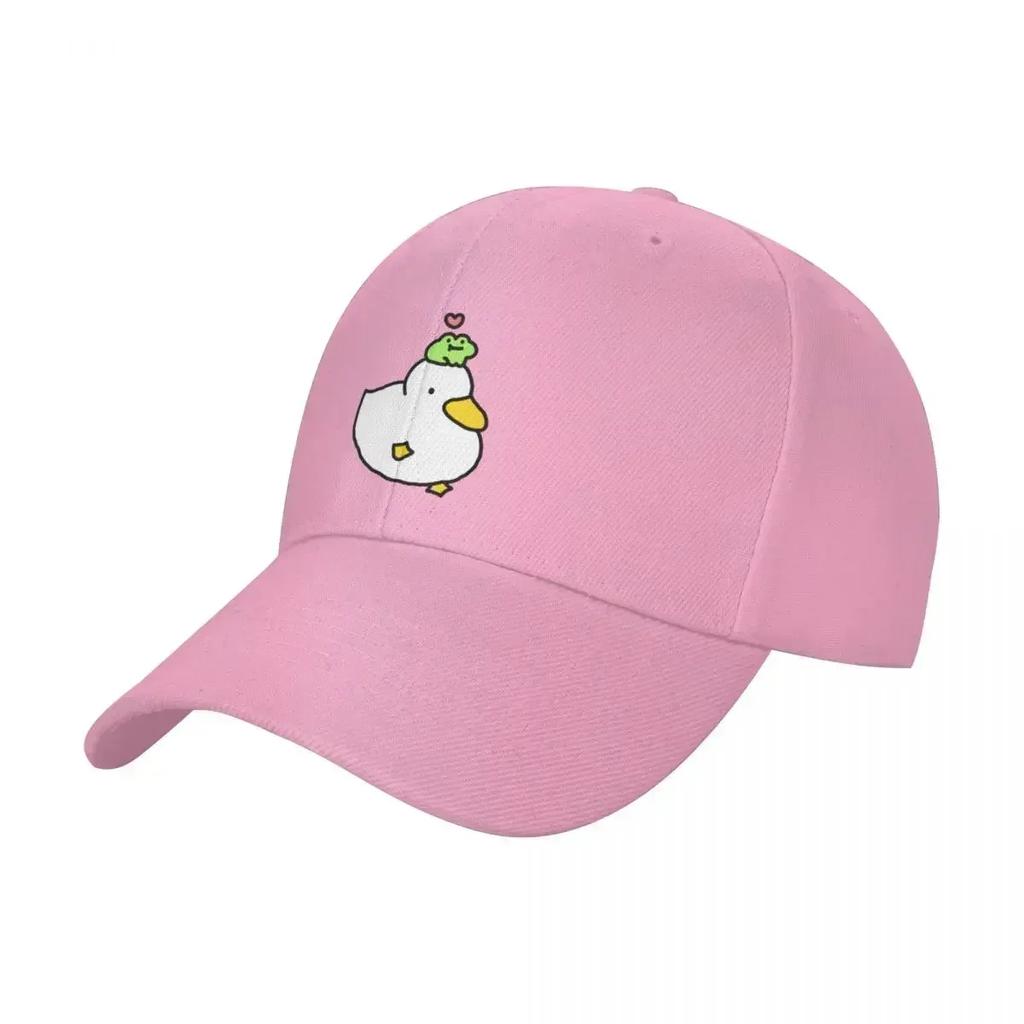 duck and frog Baseball Cap Rugby Big Size Hat Hats Unisex Womens