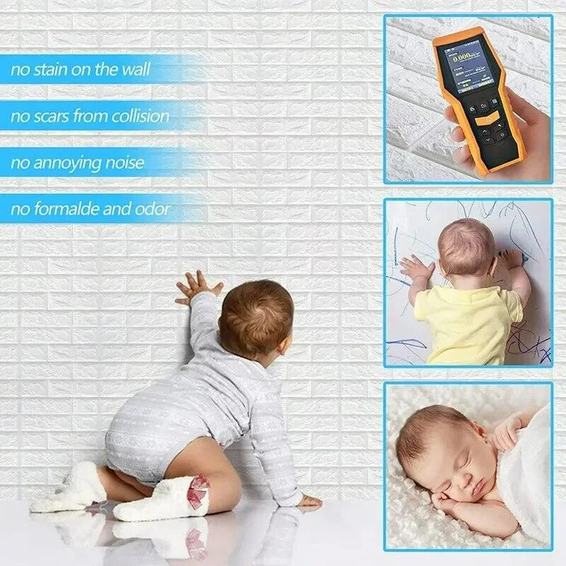 3D Трехмерные настенные наклейки Самоклеящиеся обои Декоративные наклейки против столкновений 10 шт.