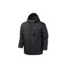 Neo Hooded Embellished Logo Short Cotton Jacket Winter Men Outerwear Black EI4418