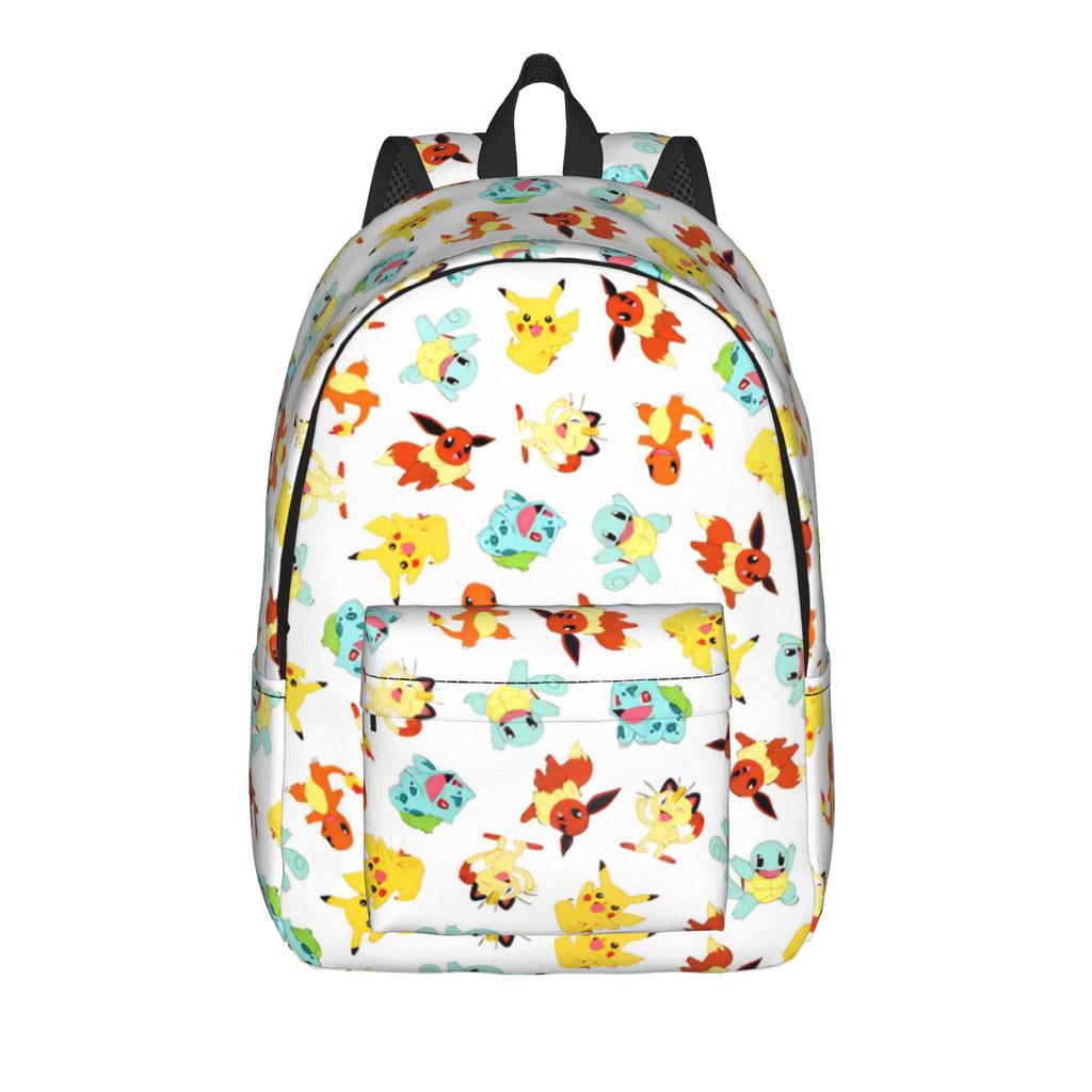 Cute Cartoon Manga Poke-Mon Backpack for Men Women Casual Student Work Daypack Pokemoned College Shoulder Bag with Pocket
