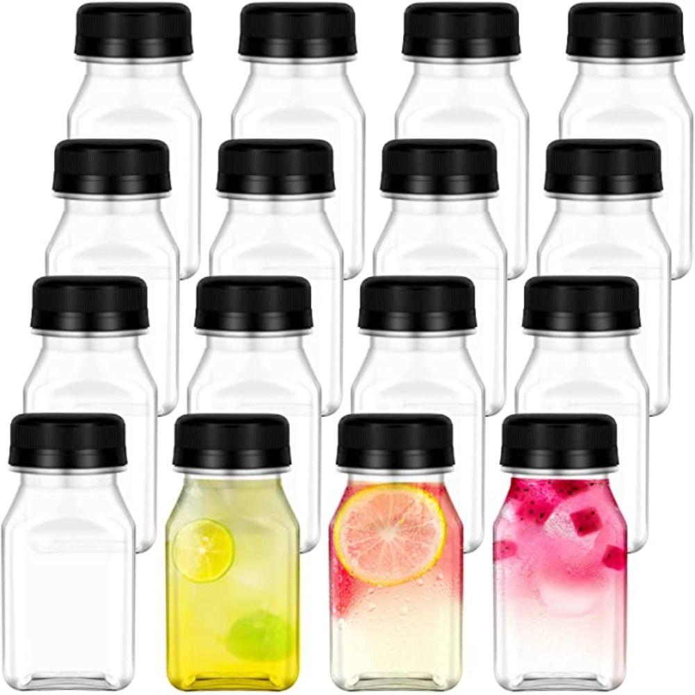 Tamper Proof Lids Plastic Juice Bottles Clear Drink Containers Square Bottle Split Beverage Bottle