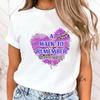 (Футболка высокого качества)Модная футболка Памятная прогулка Осведомленность об Альцгеймере Принт 'Любовь' Дизайнерские летние топы и футболки(Быстрая доставка)