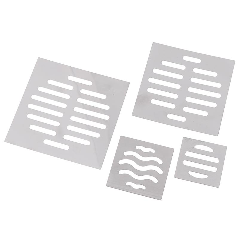 Нержавеющая сталь Слив для пола Сетчатая крышка Квадратное сливное отверстие Уловитель волос для душа Фильтр Пробка Кухонная ванная комната Металлические детали