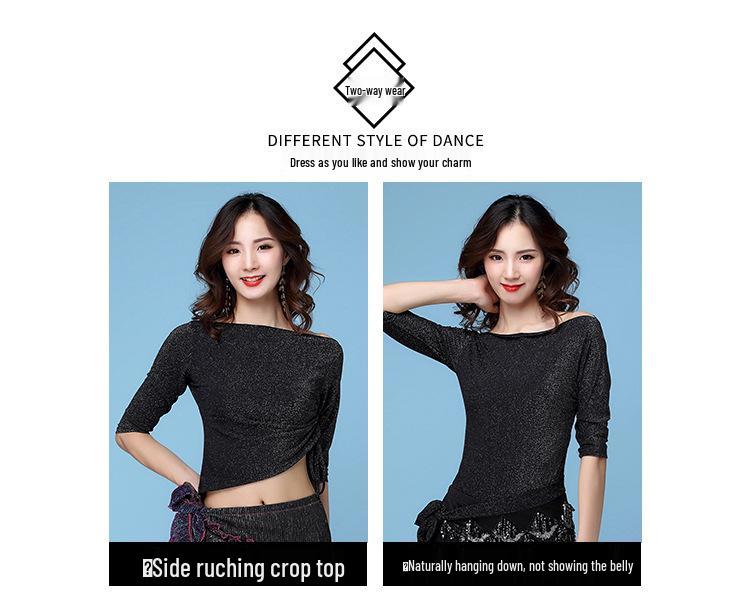 Набор для начинающих танца живота Huayu: Юбка-качели на кулиске и костюм для выступлений для женщин