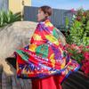 Ethnic style summer Qinghai Lake travel photo red chaka salt lake big shawl silk scarf desert warm scarf women