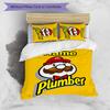 3pcs Custom Name Pringles Bedding Set Duvet Cover Closure Includes 1 Duvet Cover & 2 Pillowcases for All Seasons Bedroom Decor