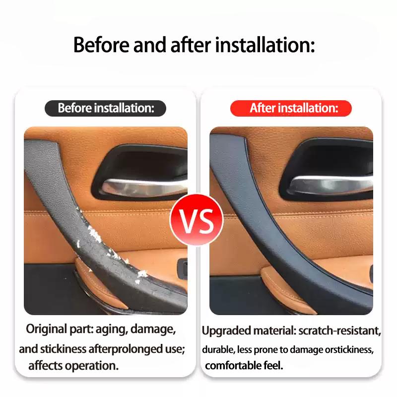 E90 E91 Car Inner Handle Interior Door Panel Pull Trim Cover Black Beige For BMW 3 series E92 316i 318i 320i 2005-2011