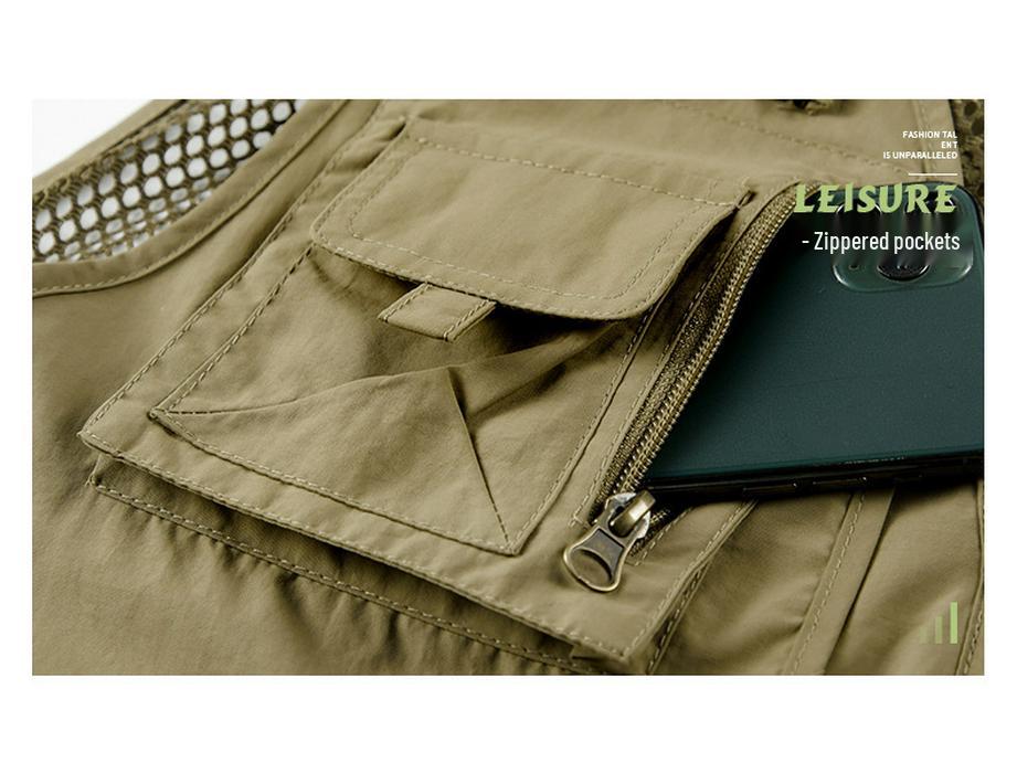 Men's Summer Multi-Pocket Photography & Fishing Vest for Outdoor Hiking
