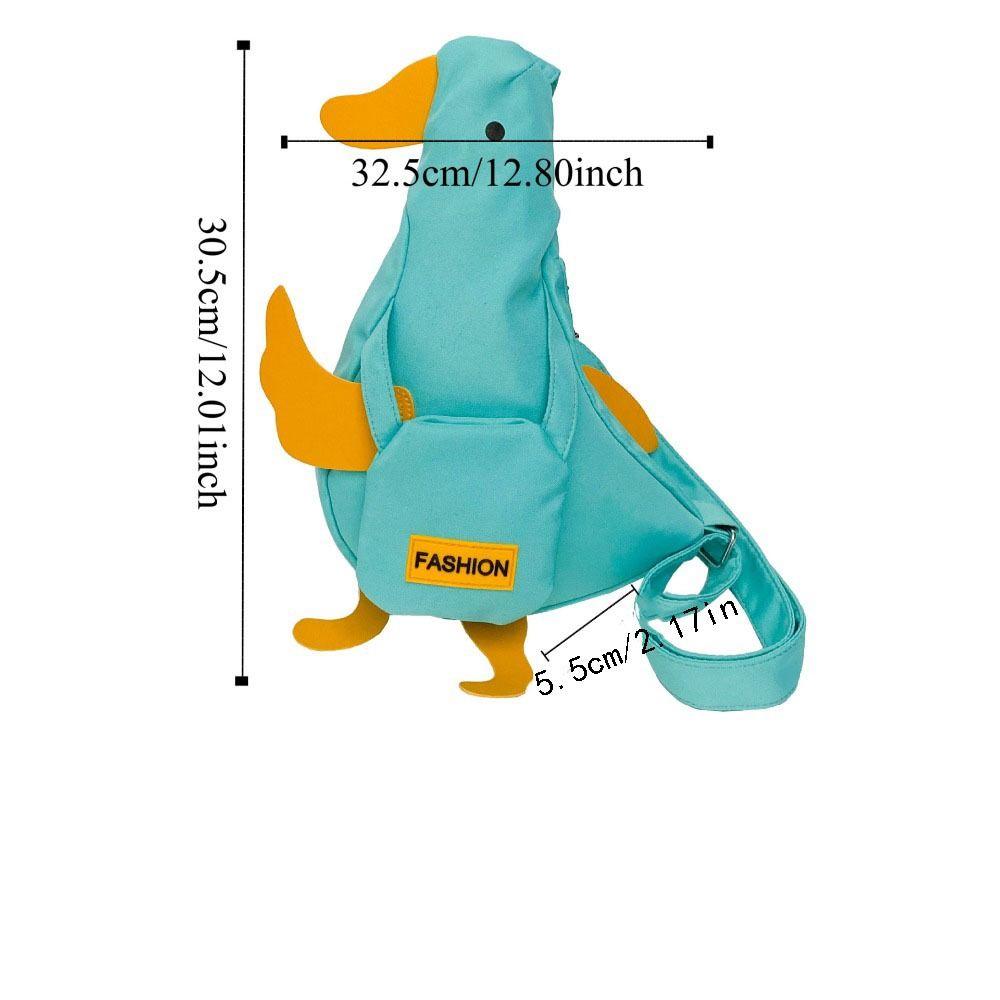 Korean Style Duck Shoulder Bag Canvas Cartoon Chest Bag Lovely Funny Duck Crossbody Bag  Travel