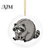 Durable Bag Decoration Cute Acrylic Raccoon Pendant, 2D Flat Forest Animal Charm, Double Keychain Sided Hanging Accessory, Gifts for Lovers,