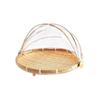 Bamboo Hand-Woven Tent Basket Dustproof Basket Picnic Mesh Net Cover  Outdoor