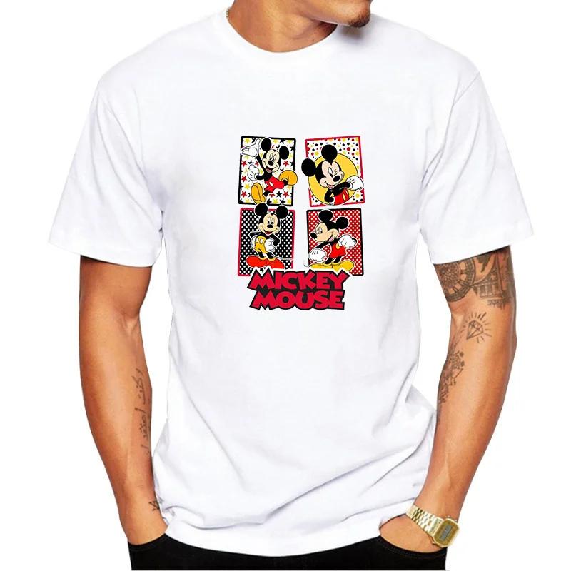 Mickey Minnie Mouse 100% Cotton T Shirt Streetwear Short Sleeve Tshirts UnisexSummer Clothing T-shirt Tees Tops