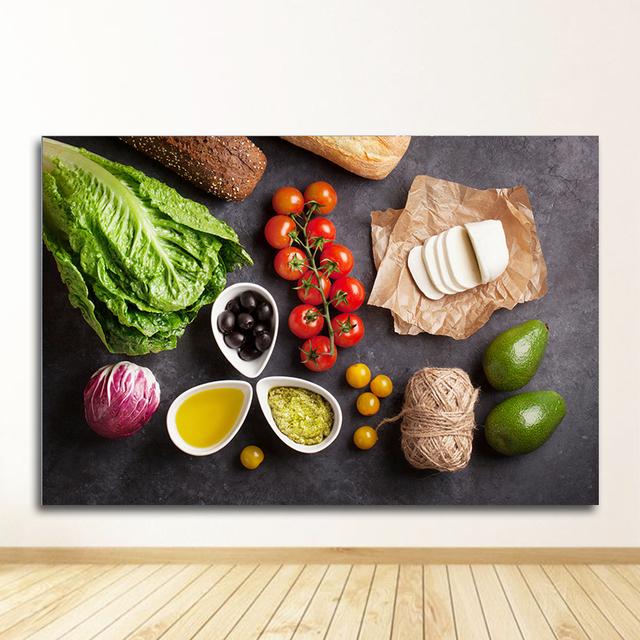 Пищевые зерна, специи, постеры и принты, настенные художественные картины для гостиной, приправы, перец, украшение для кухни, холст, картины