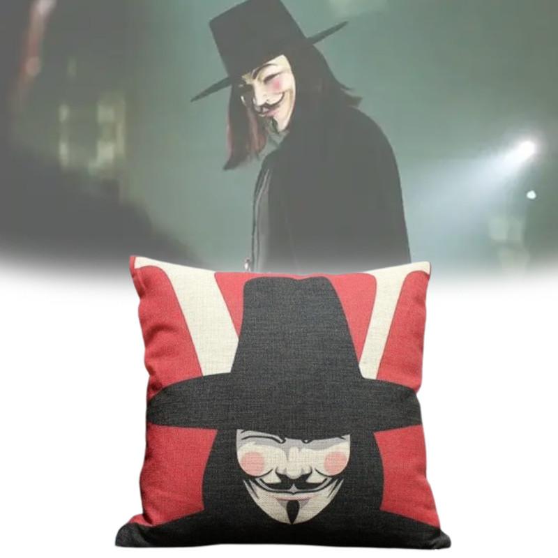 Мультяшная наволочка для декора гостиной V For Vendetta из полиэстера