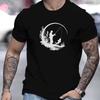 Men's Summer Fashionable Casual Loose Fishing Pattern Printed Sports Round Neck Short Sleeved 3D T-shirt Top