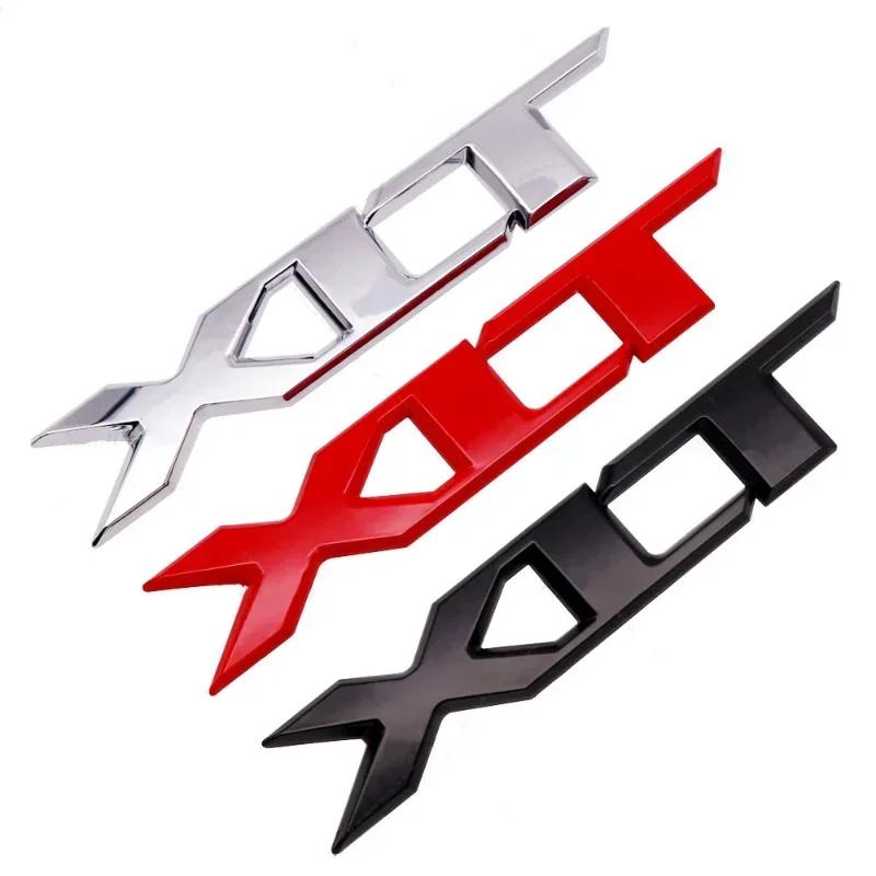XXUI3 3D Metal Chrome Red Black Logo XLT Emblem Car Badge Rear Trunk Decal For Ford RANGER XLT Stikcer Accessories