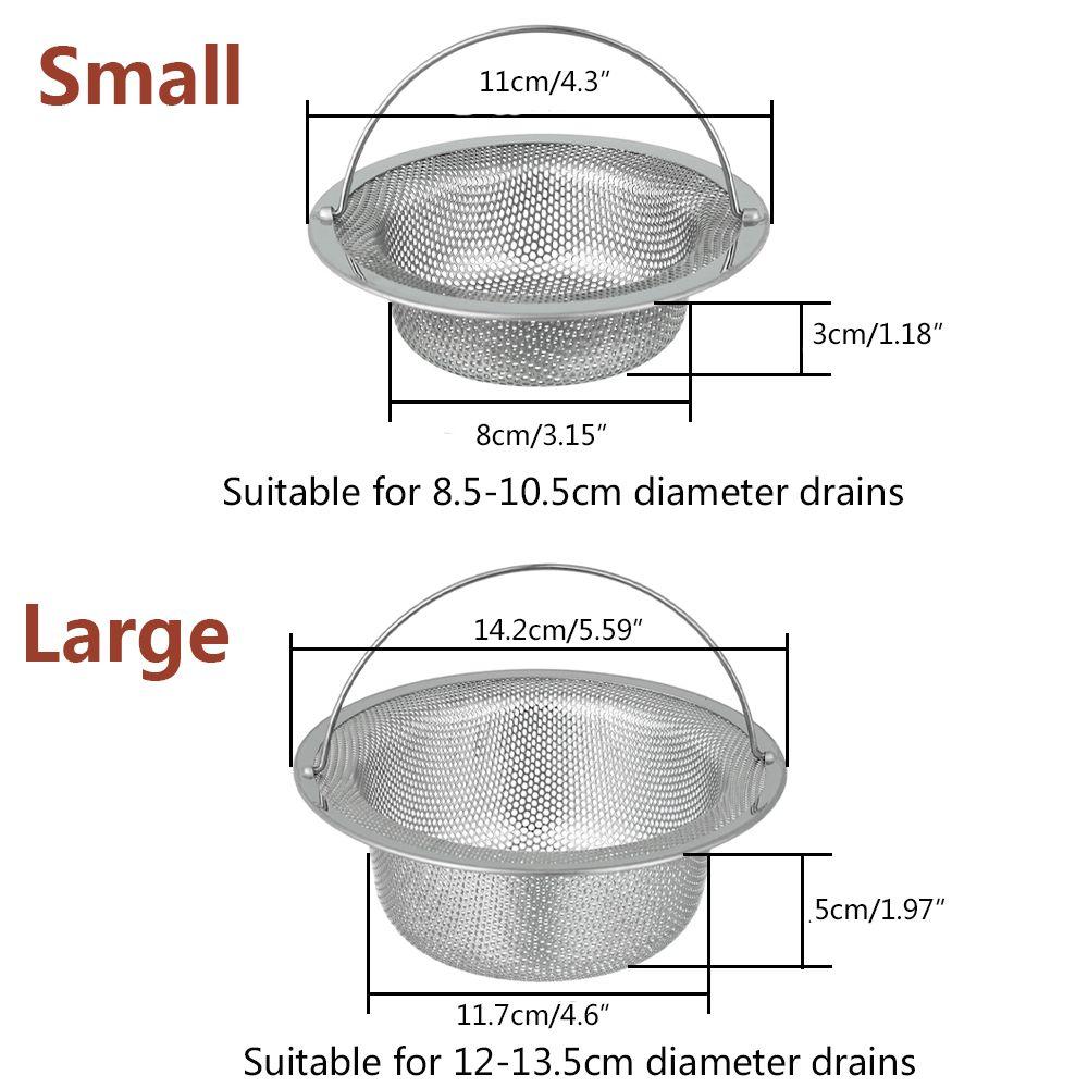 Drainer Stainless Steel Cleaning Mesh Food Hair Stopper Sink Strainer Colander Plug Filter Basket