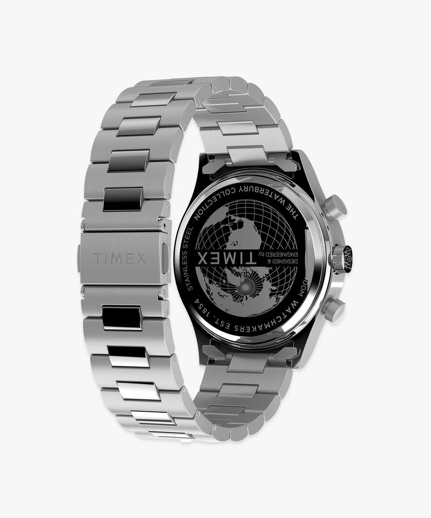 Taimaegseu Waterbury Flyback Chronograph Metal Watch 43Mm