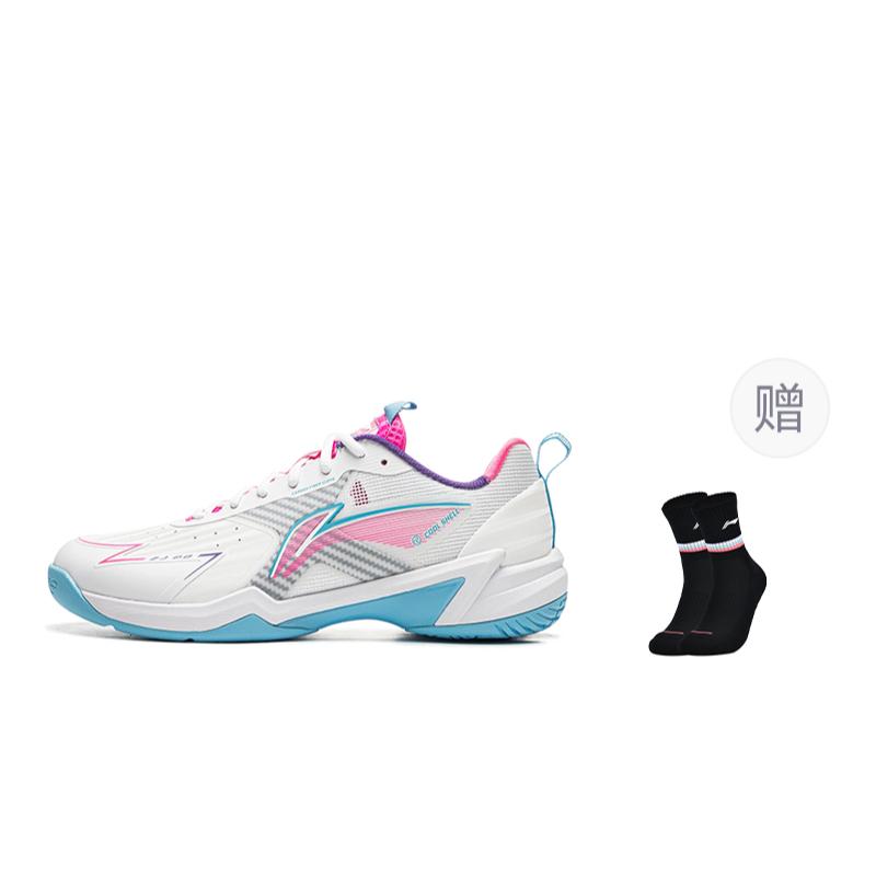 Li Ning Halberd 2 Удобные и модные Нескользящие Износостойкие Низкие Бадминтонные кроссовки Унисекс Белый Синий AYZU019-2