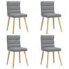 VidaXL Chaises à manger lot de 4 gris clair tissu, chaise, chaise de salon, chaise d'accent, chaise de cuisine, siège de 3315393