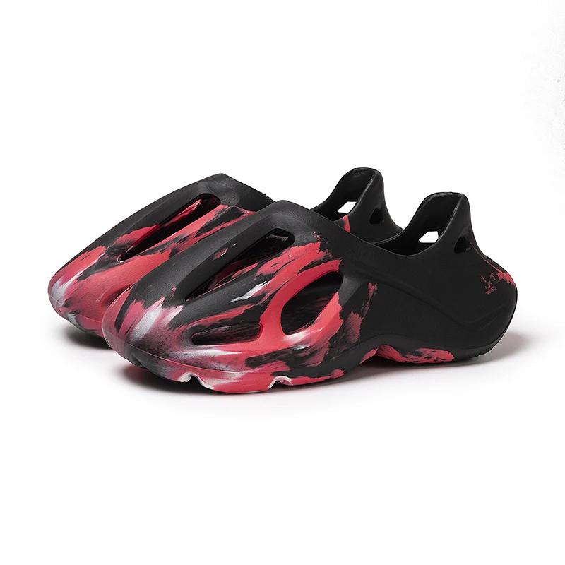 Men Beach Sandals Women Hollow Garden Shoes Tie-dyed Designer Hole Slippers Sneakers Unisex Water Shoes Slip On Foam Runner