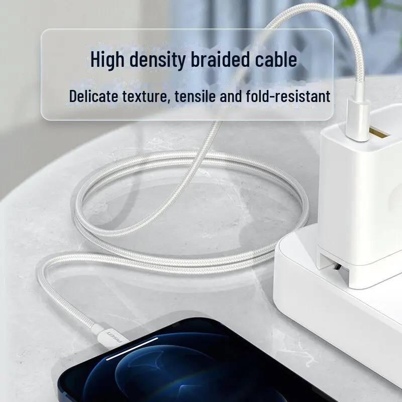 PISEN 20W Lightning Cable for Apple PD Fast Charging - Durable, Anti-Break Design
