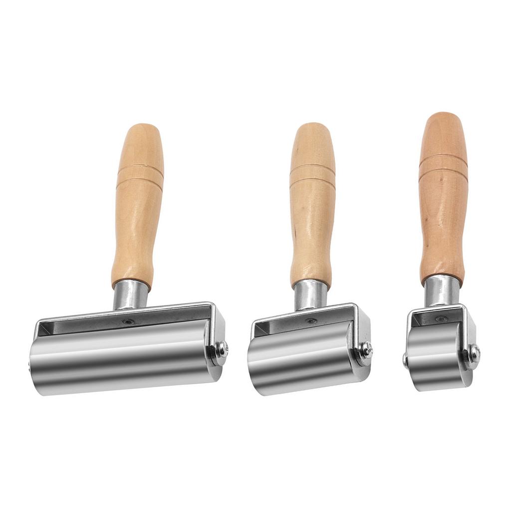 26mm 60mm 100mm Leather Press Edge Roller Wooden Handle Leather Rolling Craft Roller Seam Roller Leather Edge Creaser
