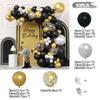 Black Gold Balloon Garland Arch Kit Confetti Balloon Happy 30 40 50 Year Old Birthday Party Decoration 30th 40th Anniversary