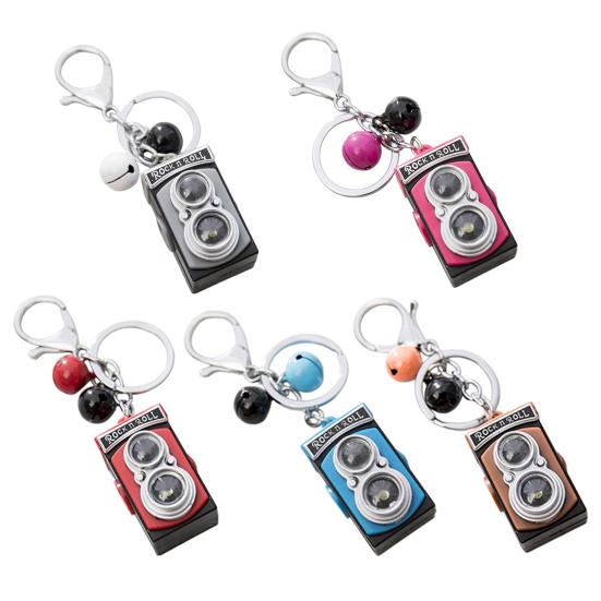 Брелок Легкий Портативный Светодиодный Звуковой Световой Дизайн Ретро Форма Камеры Брелок Сумка Рюкзак Брелок Подвеска Аксессуар