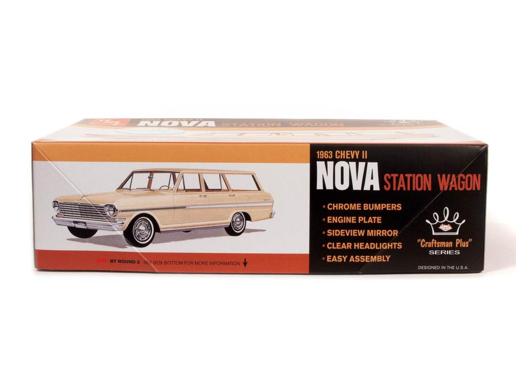 AMT 1/25 Scale Chevrolet II Nova Station Wagon 1963 Plastic Model Kit AMT1202