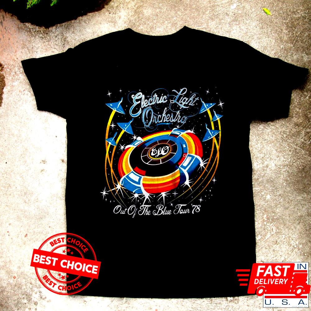 Electric Light Orchestra Out Of The Blue Tour 1978 T-Shirt S-3XL Q9685 Unisex T-Shirt