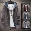 Men's Autumn/Winter Velvet-Enhanced Slim Sweater: Trendy Korean Style Knitted Jacket