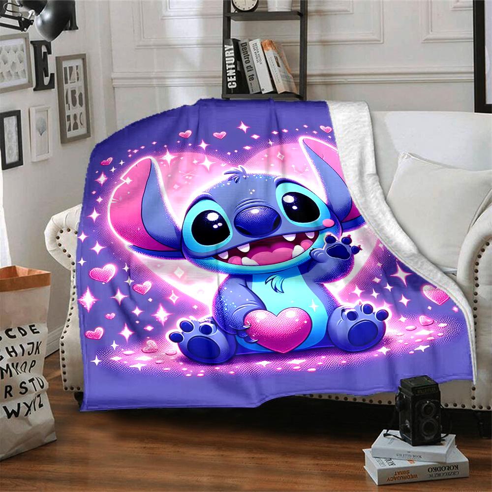 1pc S-Stitch11 Blanket, Gift, for Men and Women, Soft Blanket, Good for Sofa Bed Couch Travel, Lightweight Flannel Blanket