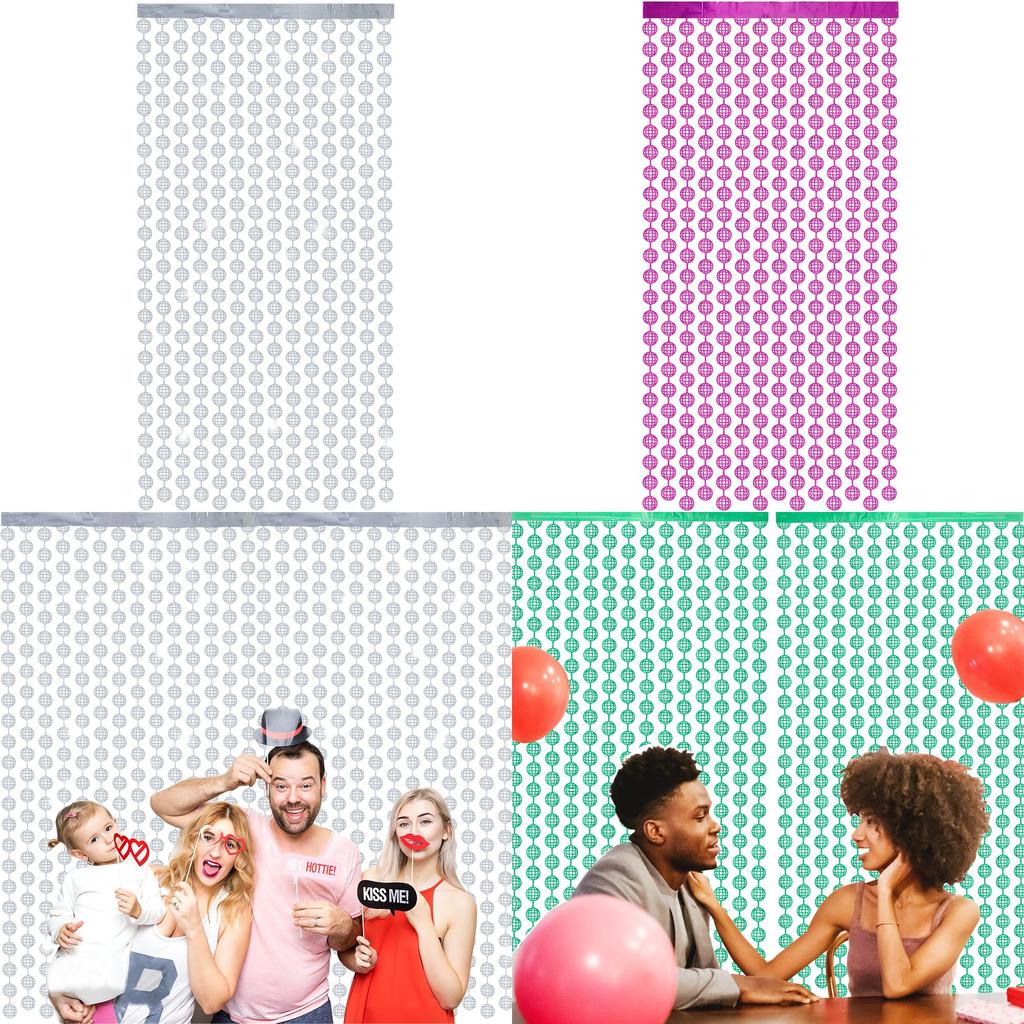 Elegant 2 Meter Silver Disco Curtain Shimmering Decoration For Memorable Events And Parties