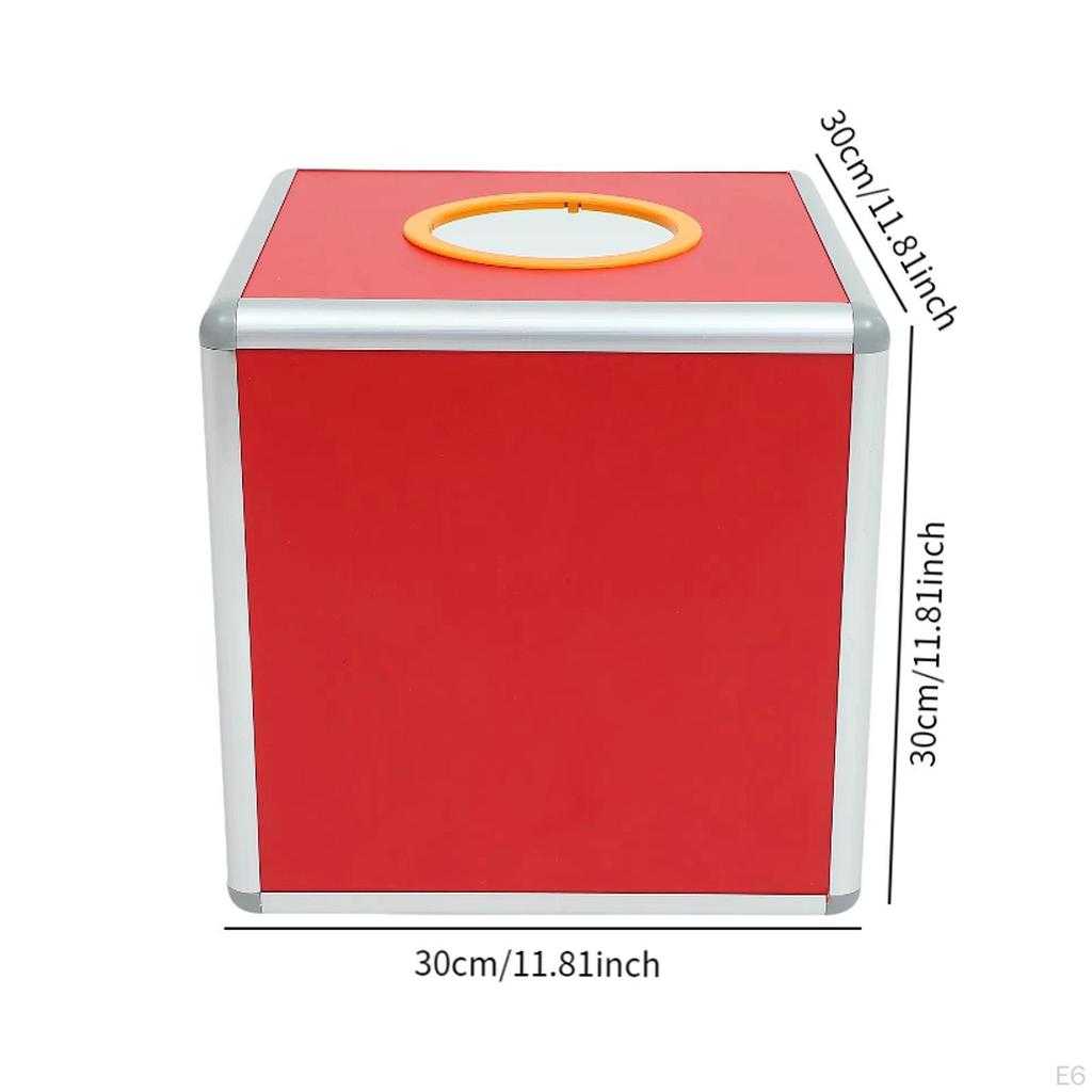 Ballot Box Lottery Aluminum Alloy Ticket Raffle with Slot Storage