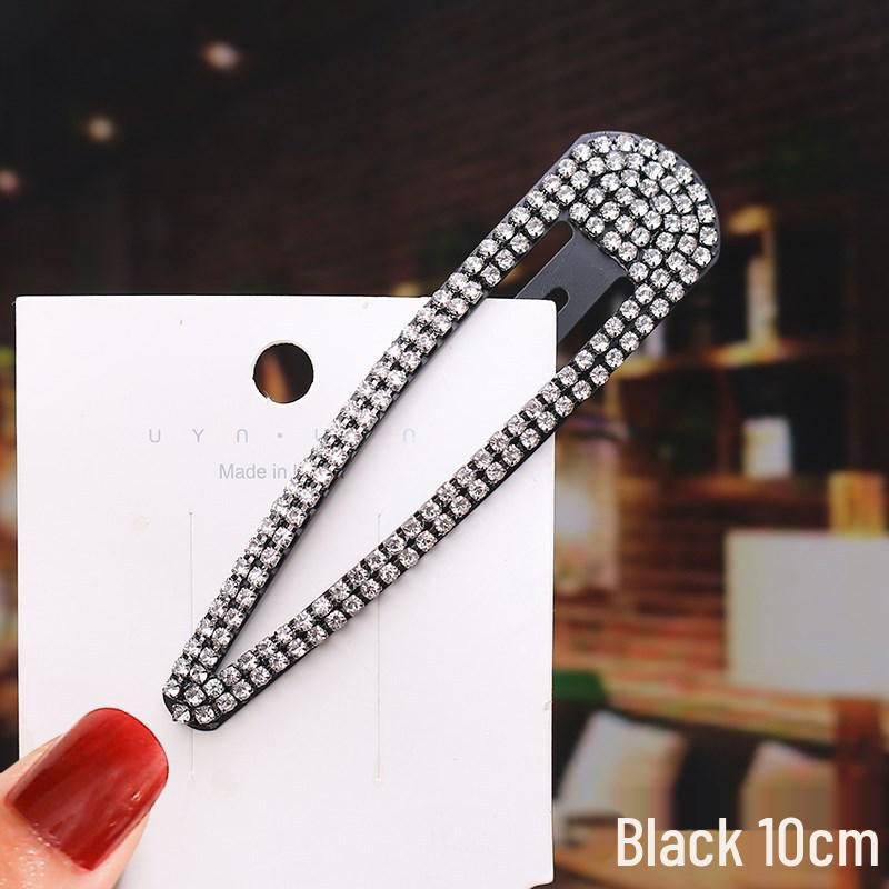 Korean Style Rhinestone Hair Clips & Hairpins: Versatile Alloy BB Clips for Bangs & Updos