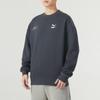 Puma Однотонный спортивный свитер с круглым вырезом, унисекс, свитшот, темно-синий 625075-17