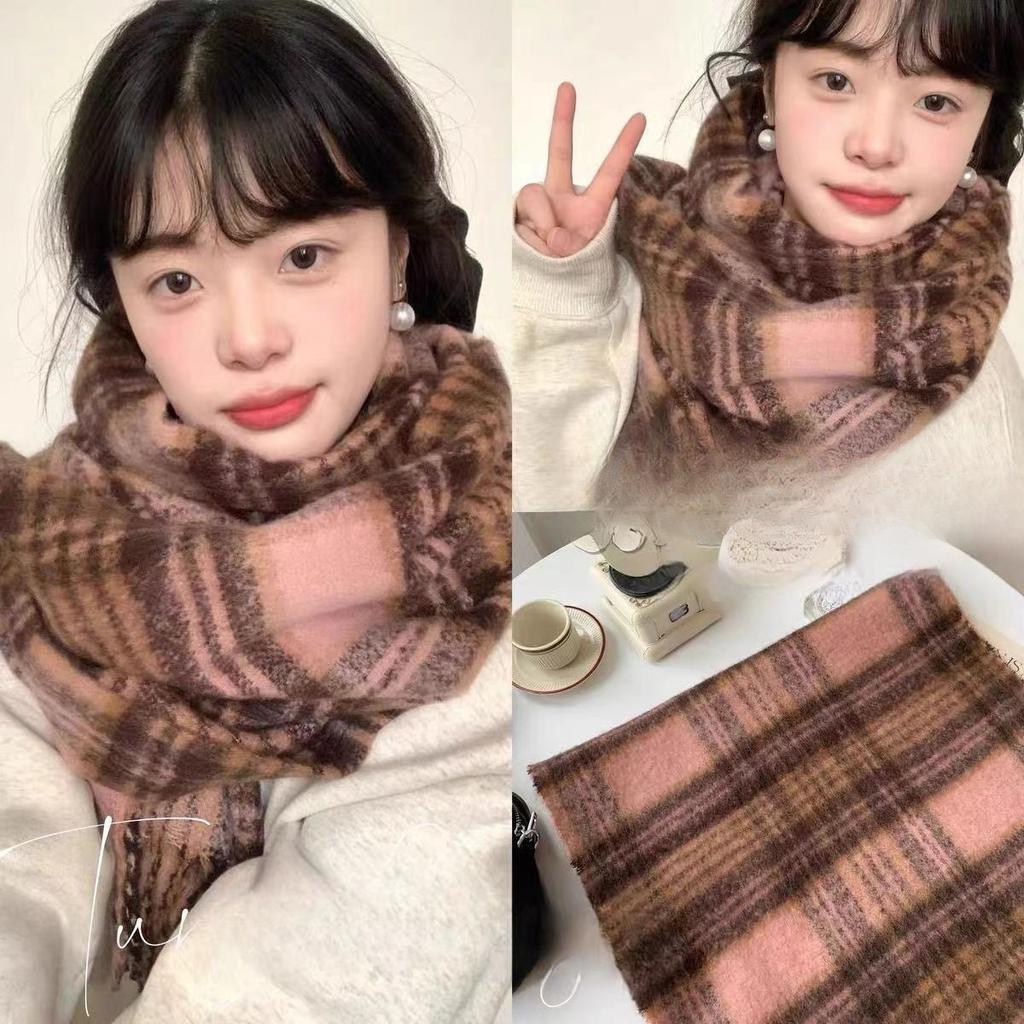 New Maillard High End Plaid Student Scarf Couple Shawl Retro Plaid Same Style Men's Scarf