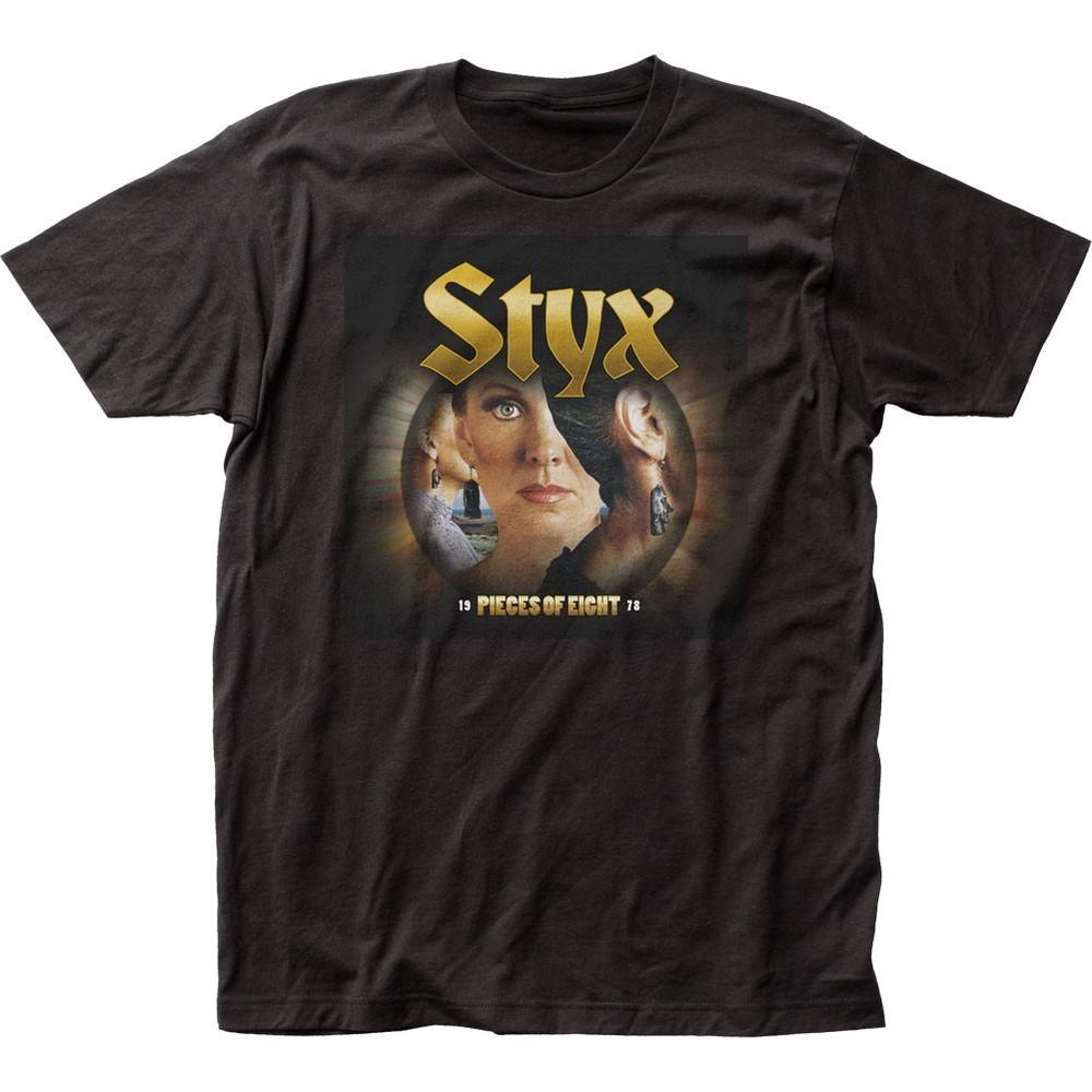 Styx Pieces Of Eight Mens T Shirt Music Classic Concert Rock Band Tee New Black Unisex T-Shirt