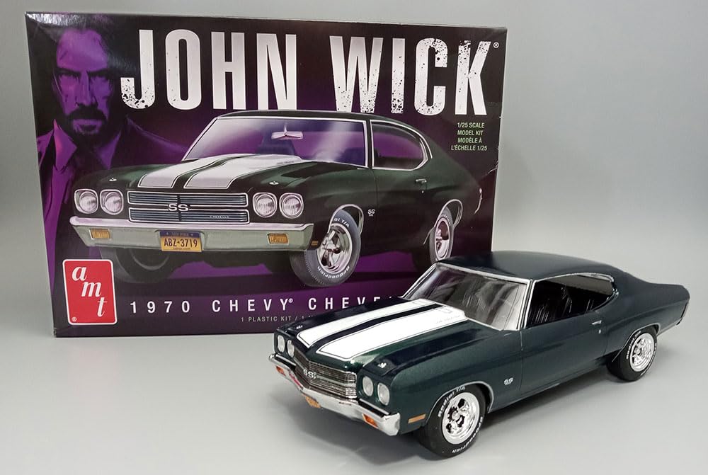 AMT Масштаб 1970 Chevy Chevelle SS Джон Уик Пластиковая Модель 1/25 (AMT1453)